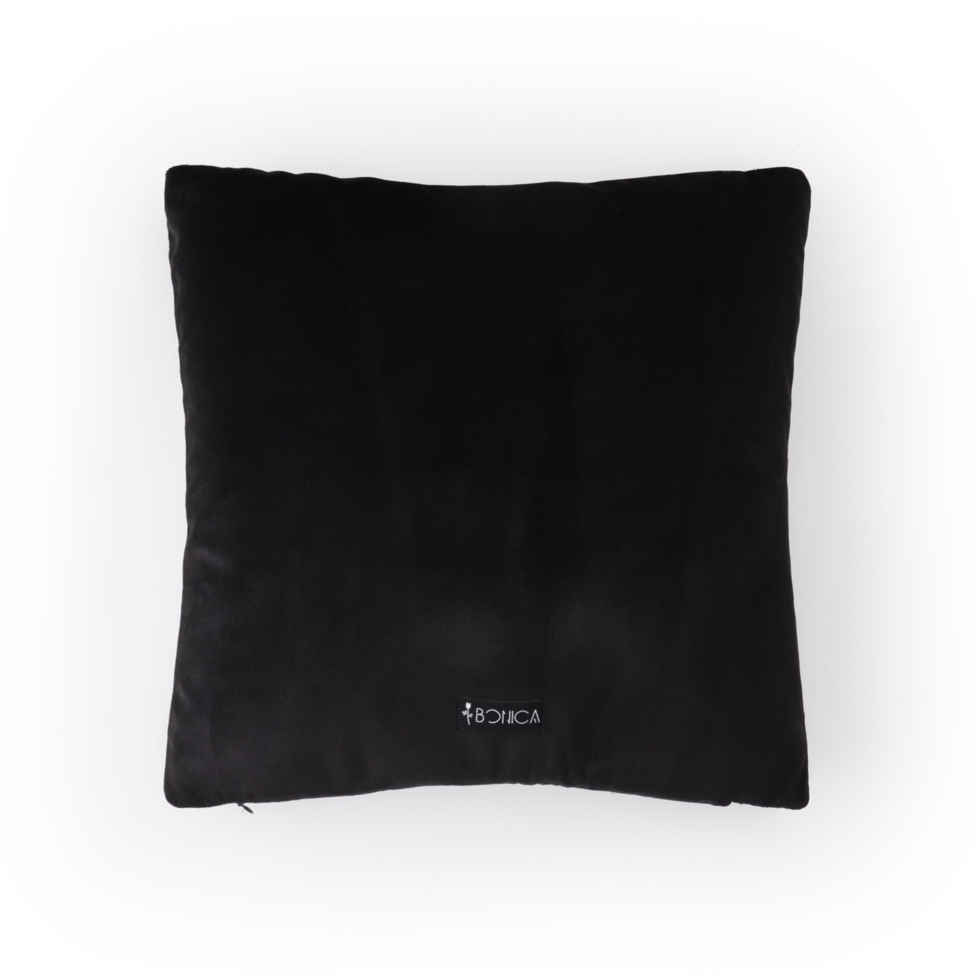 Elegant black festive cushion cover designed for stylish festive home decor