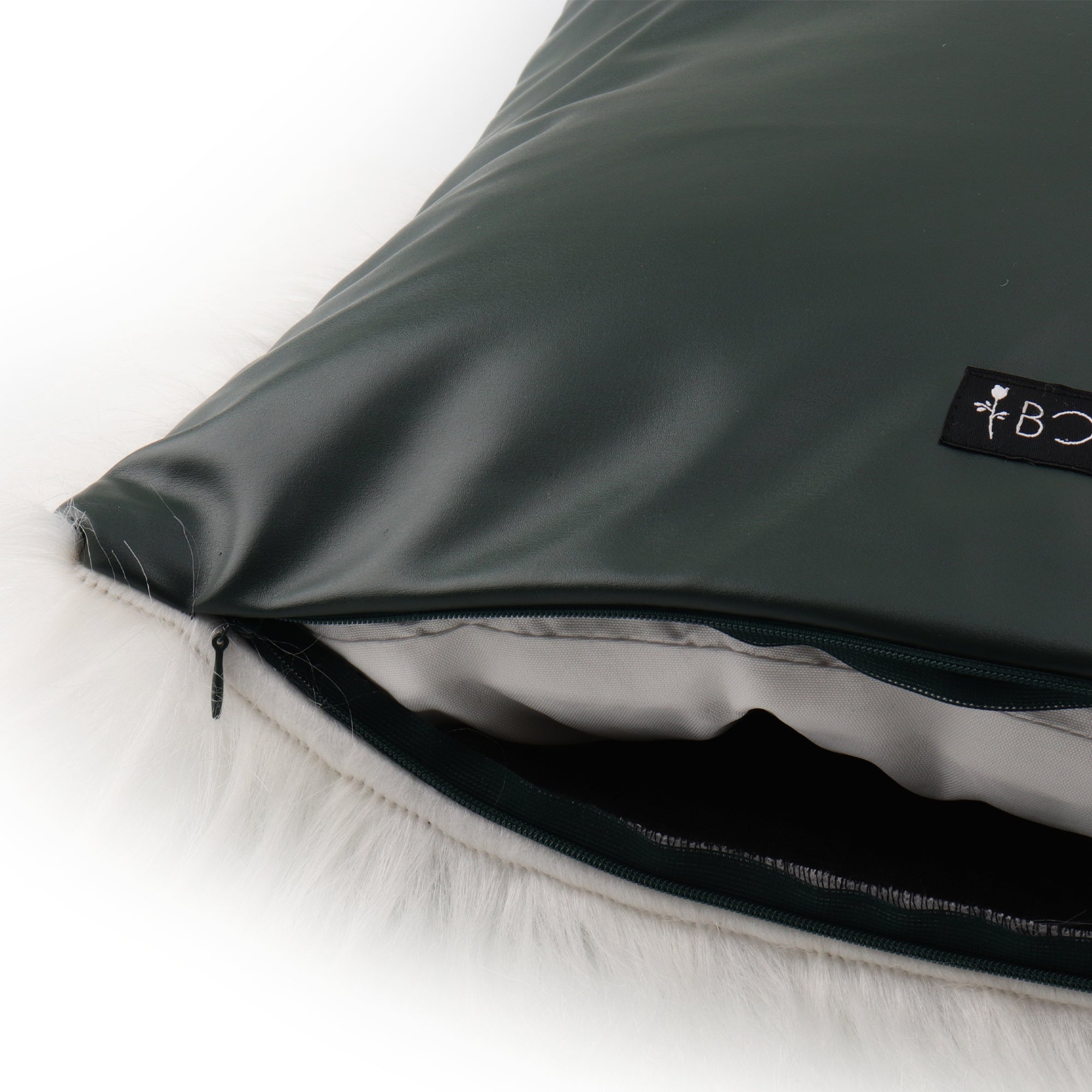 Elegant hunter green cushion cover designed for contemporary home decor