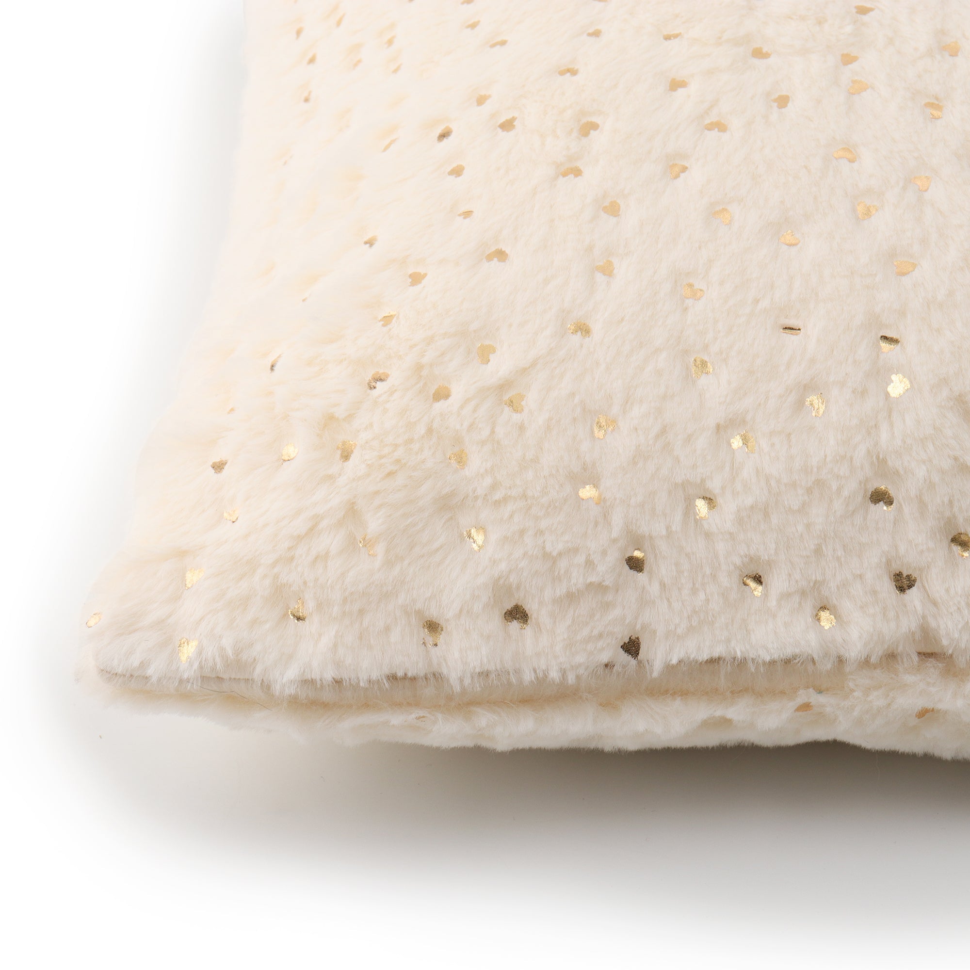 Luxury ivory faux fur cushion cover for sophisticated home decor styling