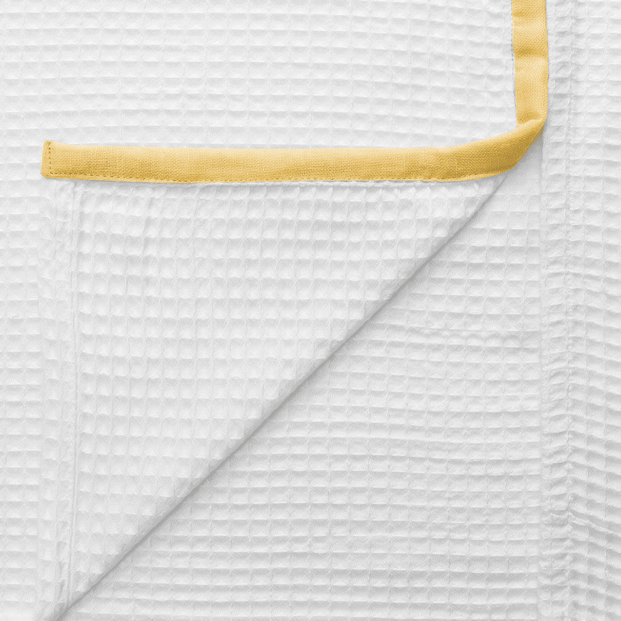 Modern yellow bamboo bath towel with premium textured waffle finish
