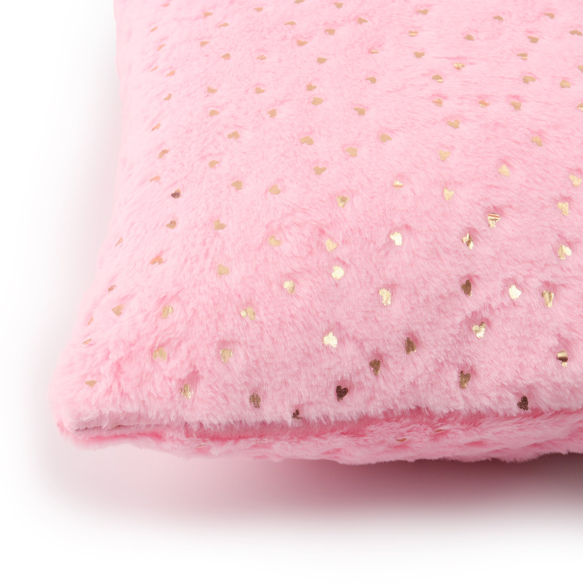 Luxury pink faux fur cushion cover for modern and feminine home decor