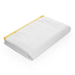 Eco Waffle 100 % Bamboo Waffle  with Linen Border Bath Towel (Set of 1)