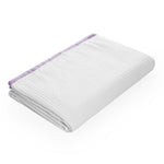 Eco Waffle 100 % Bamboo Waffle  with Linen Border Bath Towel (Set of 1)