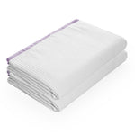 Eco Waffle 100 % Bamboo Waffle  with Linen Border Bath Towel (Set of 1)