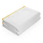 Eco Waffle 100 % Bamboo Waffle  with Linen Border Bath Towel (Set of 1)