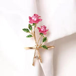 Rose Luxe Napkin Rings  Gift Set (Set of 4 & 6)
