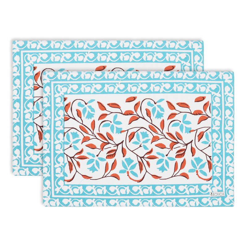 Terracotta Vine Cotton Table Placemat (Set of 2)