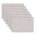 Monostripe Reversible 100% Cotton Table Placemats (Set of 6)