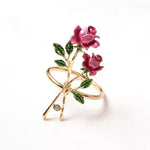 Rose Luxe Napkin Rings  Gift Set (Set of 4 & 6)