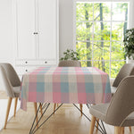 Pastel Plaid Table Cover