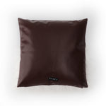Luxury brown faux fur cushion cover for modern sofa and bed styling