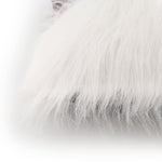 Brown fur cushion cover with soft faux fur texture for cozy spaces