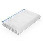 Dusky blue bamboo waffle bath towel with soft textured weave for modern bathrooms