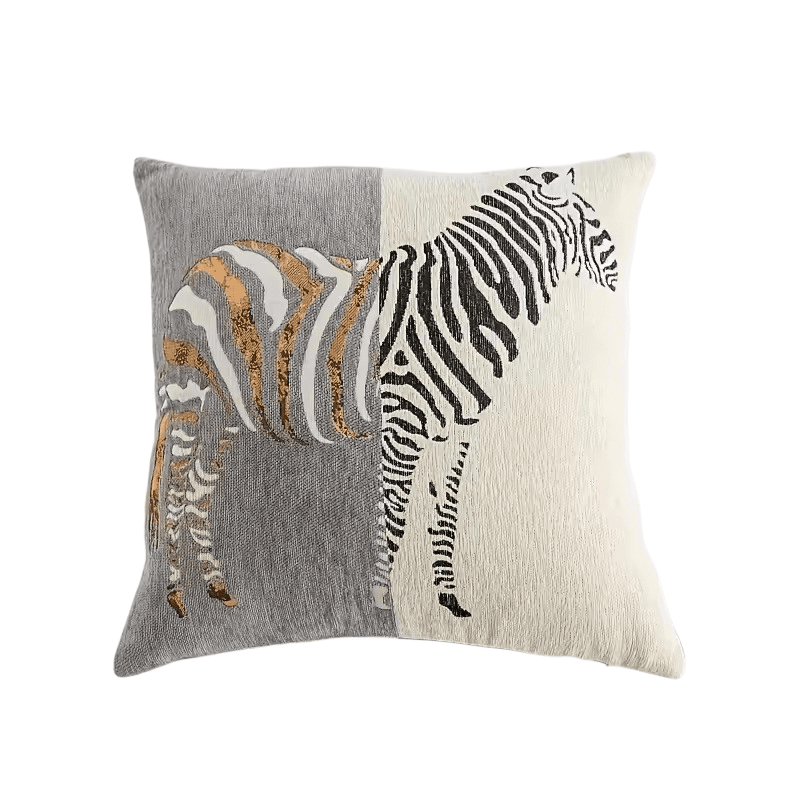 Grey decorative cushion cover designed for modern living room decor