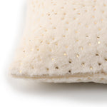 Luxury ivory faux fur cushion cover for sophisticated home decor styling