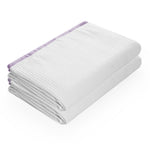 Lavender bamboo waffle bath towel with soft textured weave for modern bathrooms