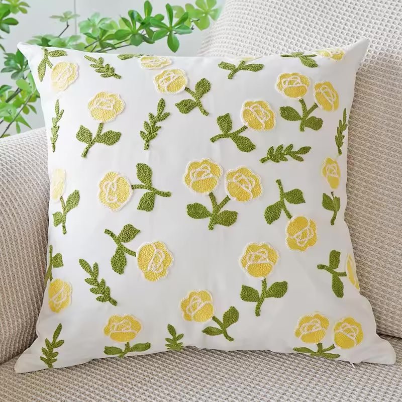Modern floral decorative cushion cover for sophisticated living room decor
