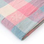 Pastel plaid dining table cover styled for modern and elegant dining spaces