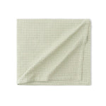 Soft sage waffle weave dining table cover for contemporary home decor