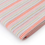 VivaStripe striped dining tablecloth with soft multicolor pattern for modern homes