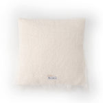 White boucle textured cushion cover designed for modern living spaces