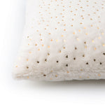 Cozy white faux fur cushion cover perfect for sofas and reading nooks
