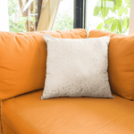 Soft white decorative cushion cover with gold foil heart detailing