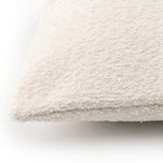 Modern white decorative cushion cover with elegant boucle detailing