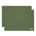 EverGreen Dots Cotton Table Placemat (Set of 2) - Bonica