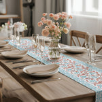 Terracotta Vine Cotton Table Runner - Bonica